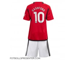 Manchester United Marcus Rashford #10 Hemmatröja Barn 2023-24 Kortärmad (+ korta byxor)